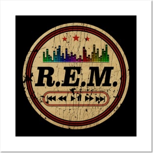 Graphic REM Name Retro Distressed Cassette Tape Vintage Posters and Art